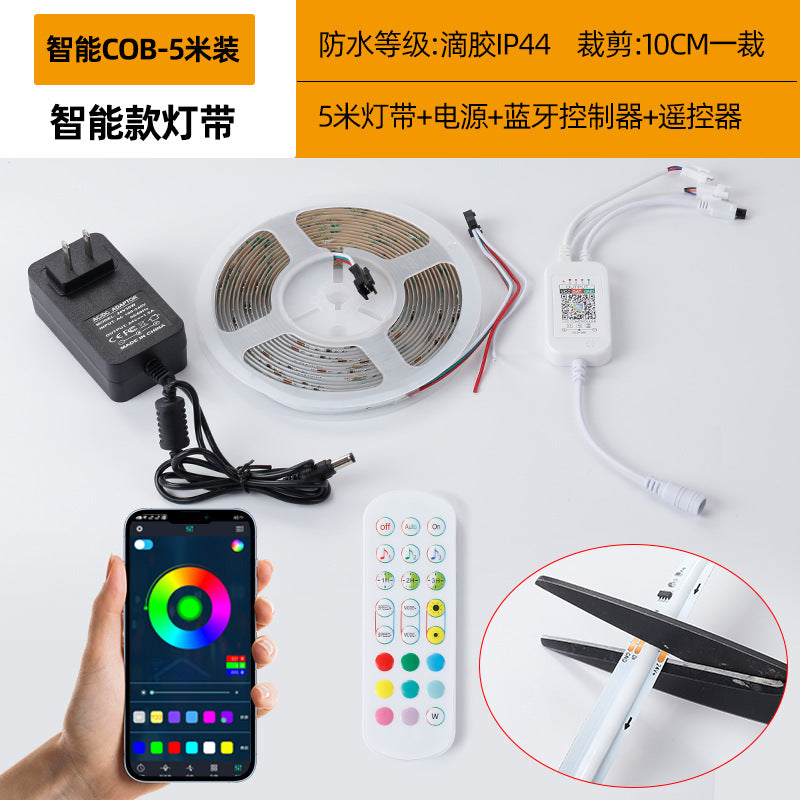 LED light strip 12v set 5050rgb flash kit light bar bluetooth christmas decoration 24vcob lantern string