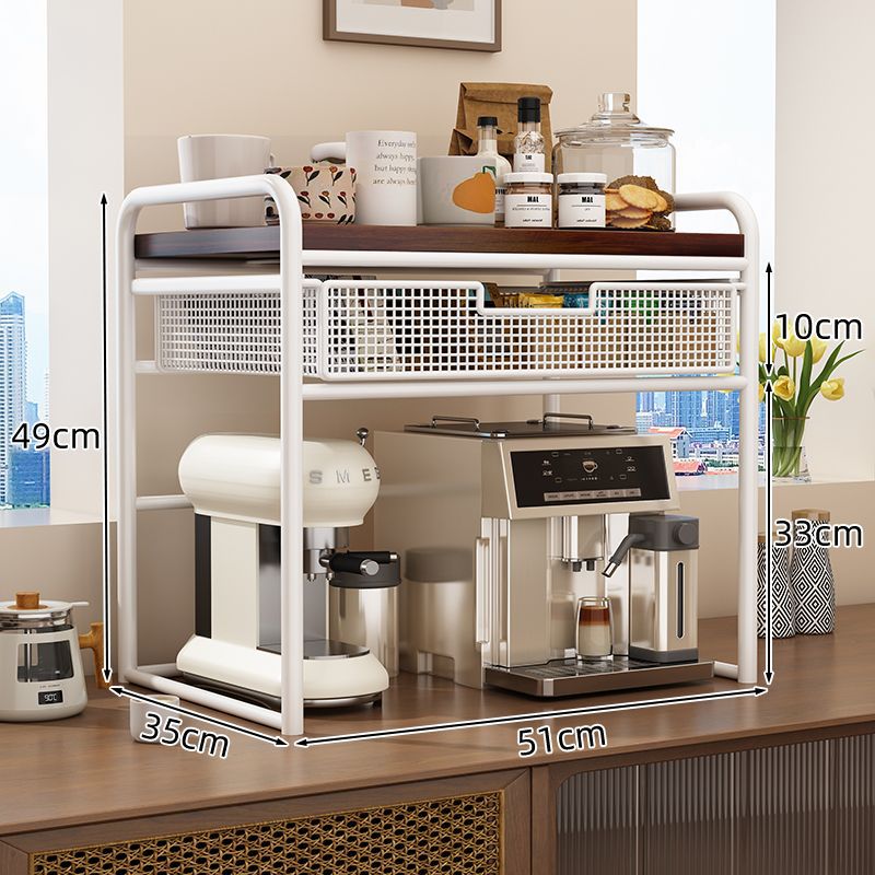 Coffee machine desktop storage rack tea bag coffee storage rack with drawer pull-out new arrival countertop multi-layer storage rack