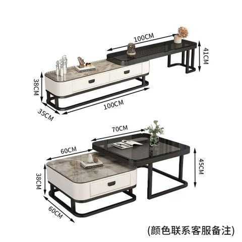 Rock slab coffee table living room for homenew arrivalaccessible luxury marble table foldablenormcore coffee table small apartment