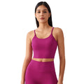 New women's sports tank top bra - built-in cup, shockproof, push-up, side boob coverage, beautiful back, fitness yoga bra ag002