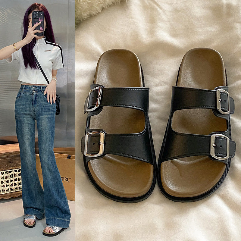 Women's summer sandals: stylish and versatile new beach shoes - high heel, platform, wedge, double buckle sandals