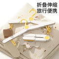 Kids' foldable extendable clothes hanger, baby multifunctional non-slip windproof no-trace clothes pegs, 2-way clothes rack