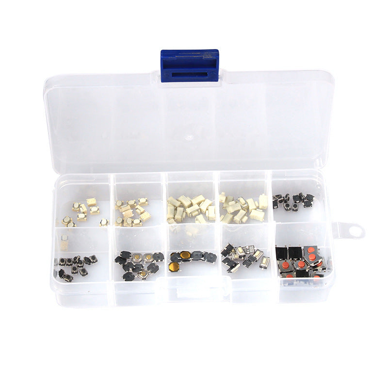 250 sets of switches, 10 kinds of tact switches, boxed, four-foot tact switches, high temperature resistance,  special supply