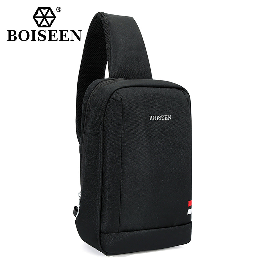Boiseen New Men's Breast Bag Cross-border Outdoor Travel Storage Bag Large Capacity Crossbody Shoulder Bag Men's Wholesale