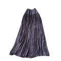 K-style high waist pleated draped skirt women's spring summer a-line large hem work clothingelegant long skirt gentle multi-color