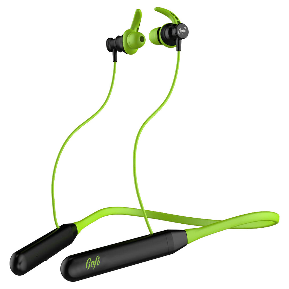 Neckband in-ear bluetooth earphones: fast charging, extended battery life, ultra-low latency, deep bass, premium sound quality, new model - noble black