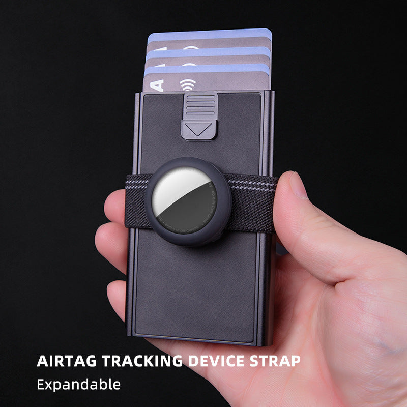 Premium texture card bag, aluminum alloy card bag, anti-magnetic metal card box, light card sleeve, automatic pop-up credit card bag