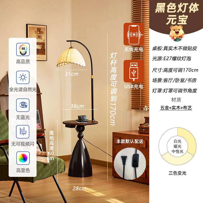 Wabi Stillwind Floor Lamp Living Room Sofa Bedroom Bedside Lamp Creative with Coffee Table Medieval Ambient Light Vertical Desk Lamp