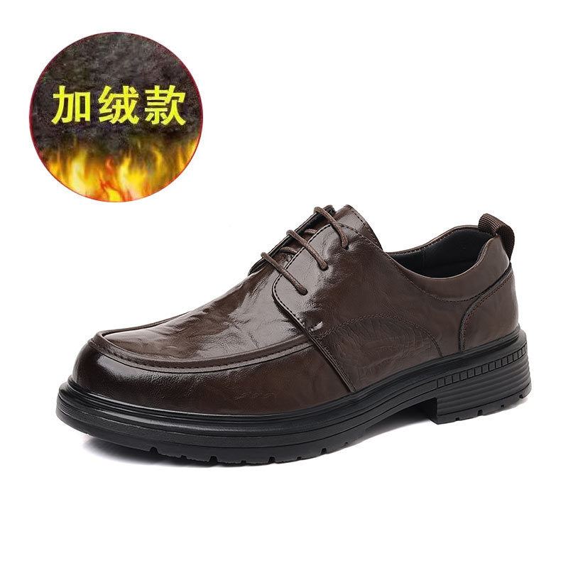 Genuine leather men's dress shoes - new arrival, bestseller. business casual, lace-up style, versatile, perfect for groom and wedding