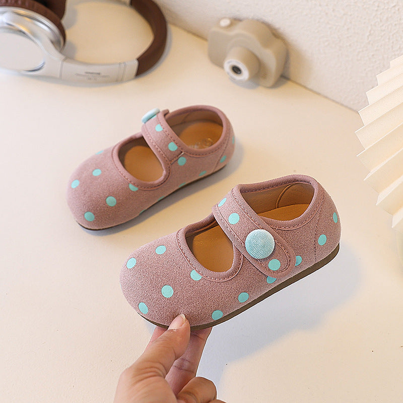 Ready-to-ship adorable cartoon birkenstock-style shoes for little girls, korean fashion princess shoes, soft-soled moccasins, cloth shoes, baby flats