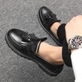 Spring/summer men's leather shoes - versatile casual slip-ons, black work shoes, korean style martin boots, men's loafers