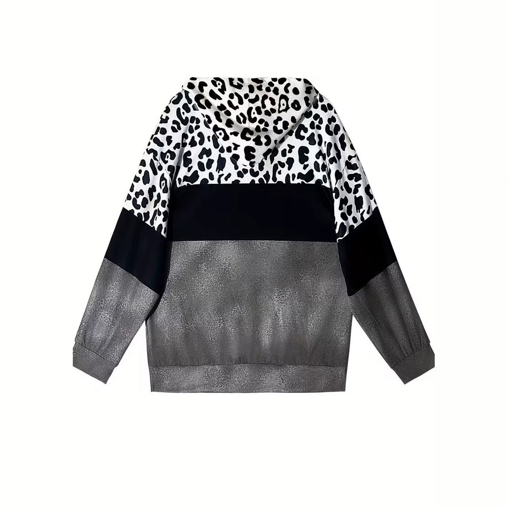 hot-selling plus-size women's zip-up hoodie, new casual long-sleeve hooded sweatshirt jacket, dropshipping available