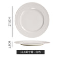Nordicins striped edge ceramic plate dinner plate western food flat plate for home vegetable plate hotel restaurant dessert plate