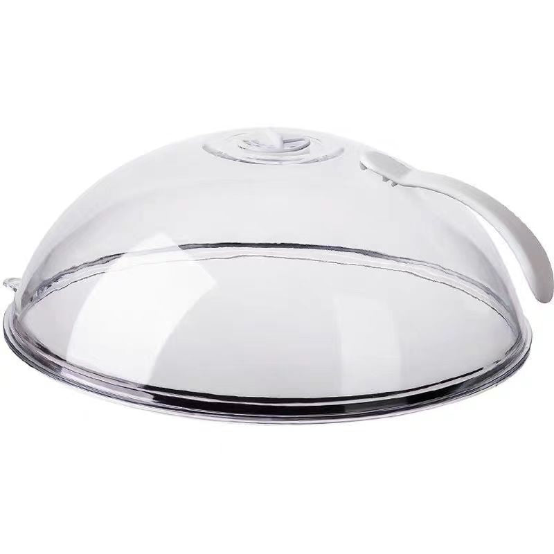 Microwave splatter cover - high temperature resistant, oil-proof, anti-splash shield - food grade plastic, transparent, large size, ideal for hot dishes and food preservation