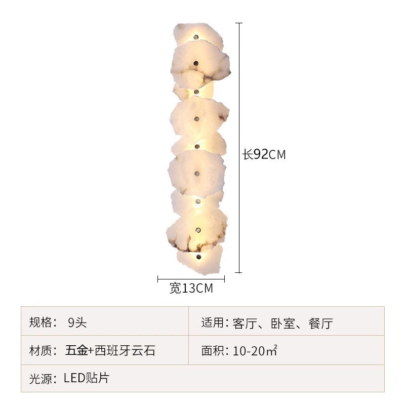 accessible luxury designer marble wall lamp bedside postmodern casual bedroom living room background atmosphere lamp