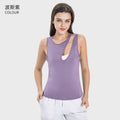 Summer new fashion sexy lightweight yoga top moisture-wicking outdoor tennis sports tank top women's dss060