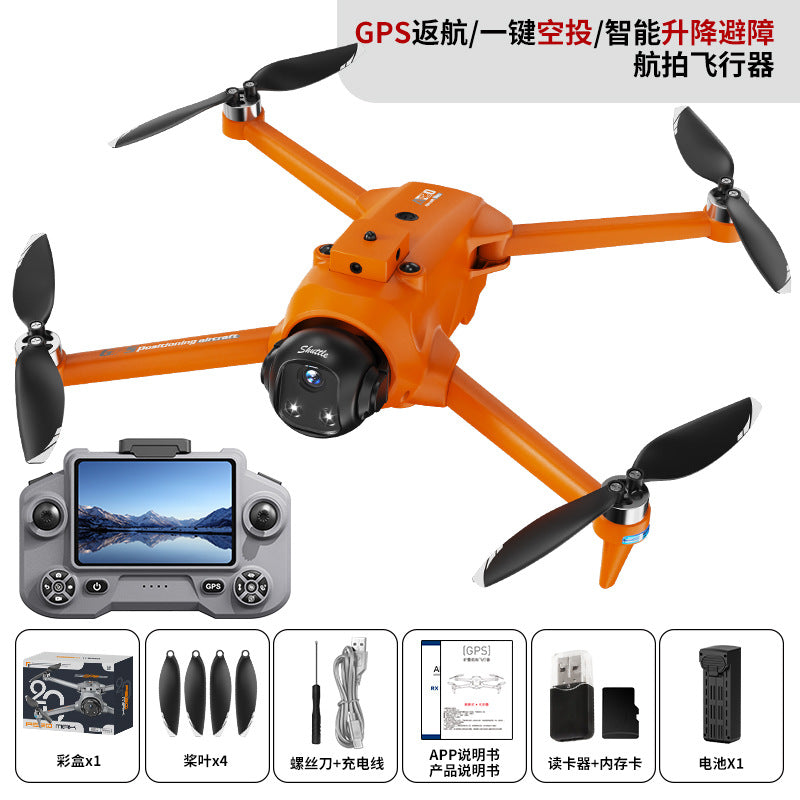 Ae20 drone gps return-to-home hd aerial photography aircraft with obstacle avoidance, altitude hold, and airdrop 4.5inch screen remote control aircraft