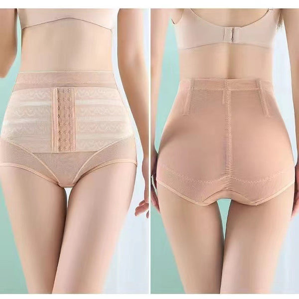 Women's summer seamless primer belly panties Women's postpartum belly lift buttocks mid-waist body sculpting tight beauty