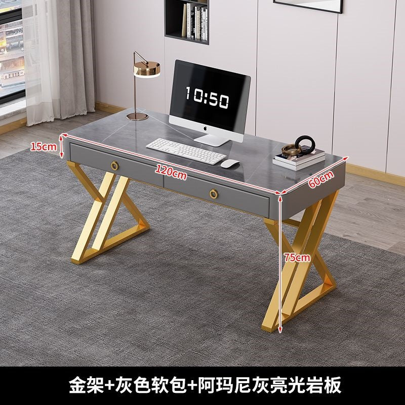 Slate desk accessible luxury modern italian computer desktop table for home simple office desk bedroom workbench study table