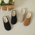 soft bottom suede retro birkenstock shoes for women new arrivalthick sole toe-cap half drag lazy one-leg wool slippers