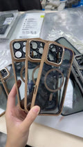 New iphone 16 armor case with eagle eye design, colorful border, transparent protective cover for iphone 14 and 13 pro