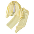 Hot-selling export children's clothing set for boys and girls, spring  european and american new style,  casual striped long-sleeved shirt and pants