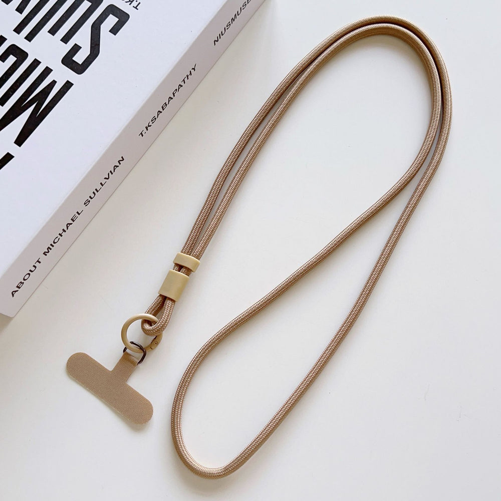 Adjustable buckle pure color mobile phone lanyard cross-body halter dual-purpose nylon rope woven strong and durable anti-lost anti-fall