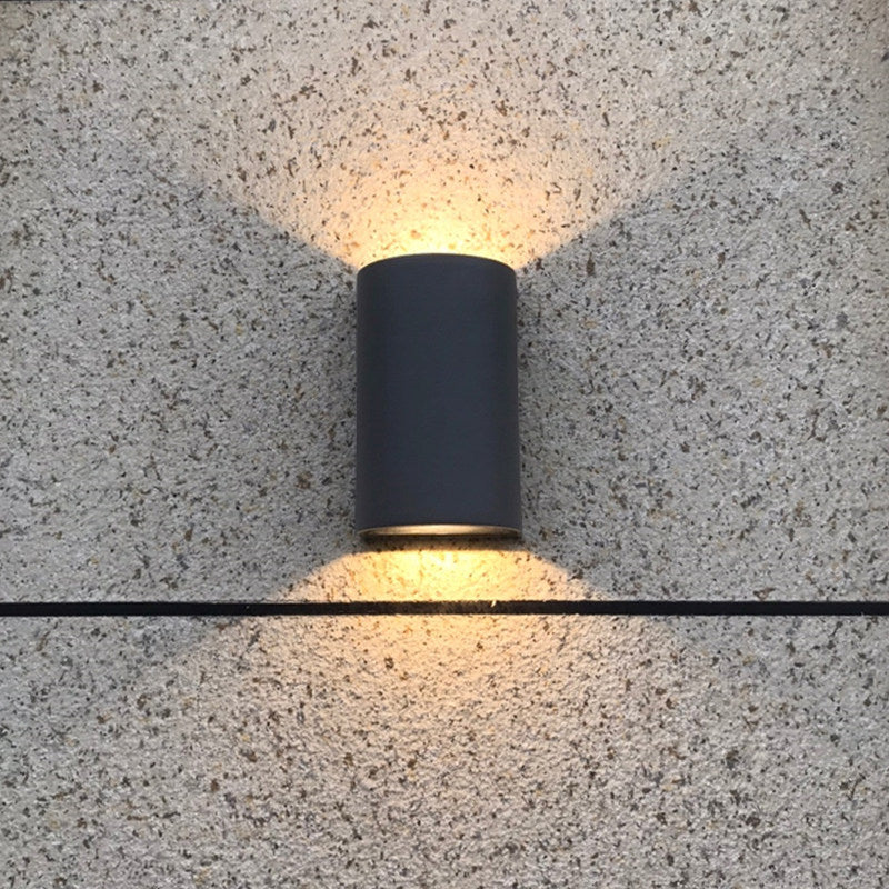 Outdoor waterproof wall light - modern minimalist style for stairs, villas, courtyards, balconies, and entryways - double-headed, up and down lighting