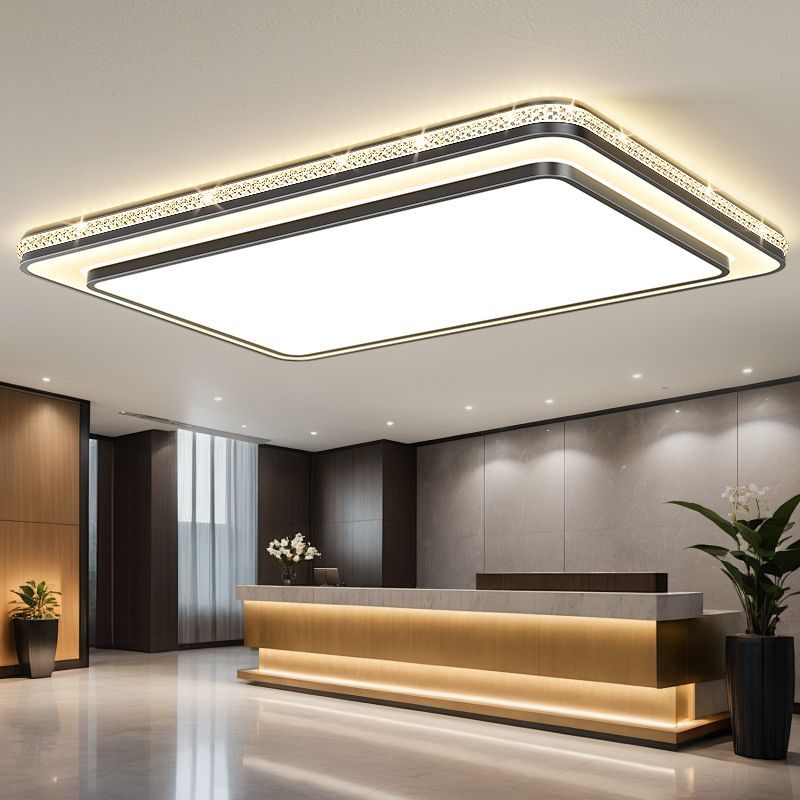 Large 150cm ceiling light for living room - new, modern, minimalist, rectangular, ultra-bright main light fixture for large halls