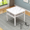 Simple double-layer dining table and chair combination square table for homeeconomic small apartment dining table and chair fashion storage small table