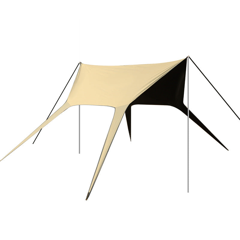 Vinyl canopy tent outdoor camping equipment camping portable foldable awning windproof sun protection swallowtail butterfly shape