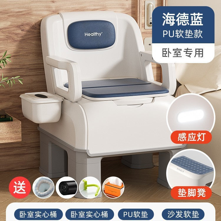 Bedside bedroom potty adult elderly toilet mobile horse room toilet chair bucket household pregnant women the elderly