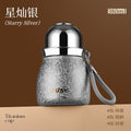 Titanium-covered yuanbao gourd thermos cup fulu cup tea water separation three-drink thermos water cup stew tea cup thermos cup tea set