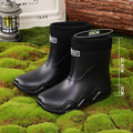 New men's waterproof and non-slip rain boots - short, kitchen work, fishing, car wash, trendy rubber overshoes