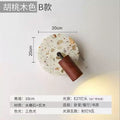 Used wabi-sabi style bedroom bedside wall lamp with switch, terrazzo b&b stairway corridor ambient rotating decorative light