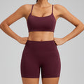 spring/summer new yoga outfit set - outdoor running pocket fitness set - butt-lifting compression sportswear set for women