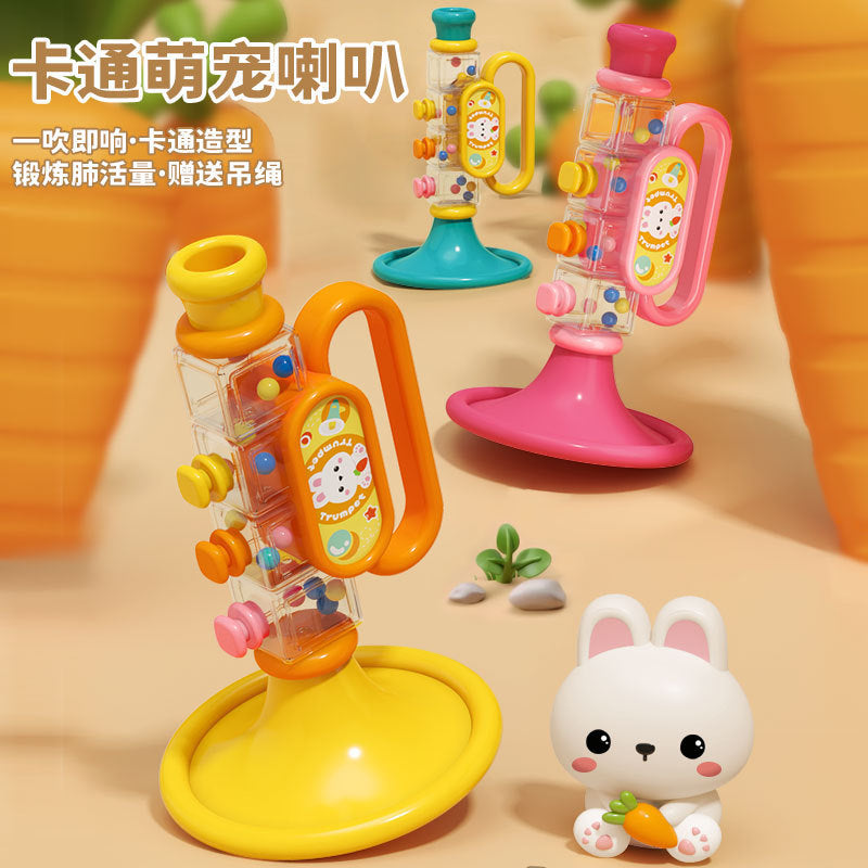 Kids' trumpet whistle instrument - speech development toy - blowing toy - baby can blow harmonica - night market stall item