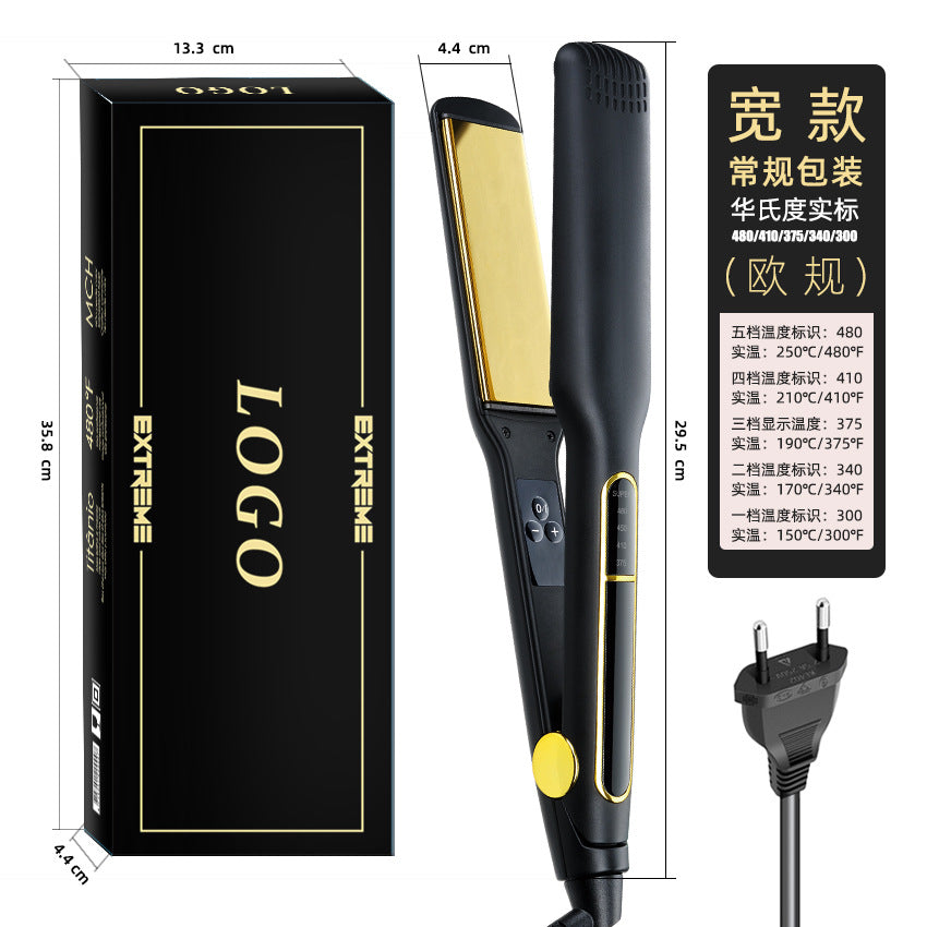 Cross-border professional hair straightener high temperature hair straightener splint curling iron dual-purpose straight plate clip hair straightener