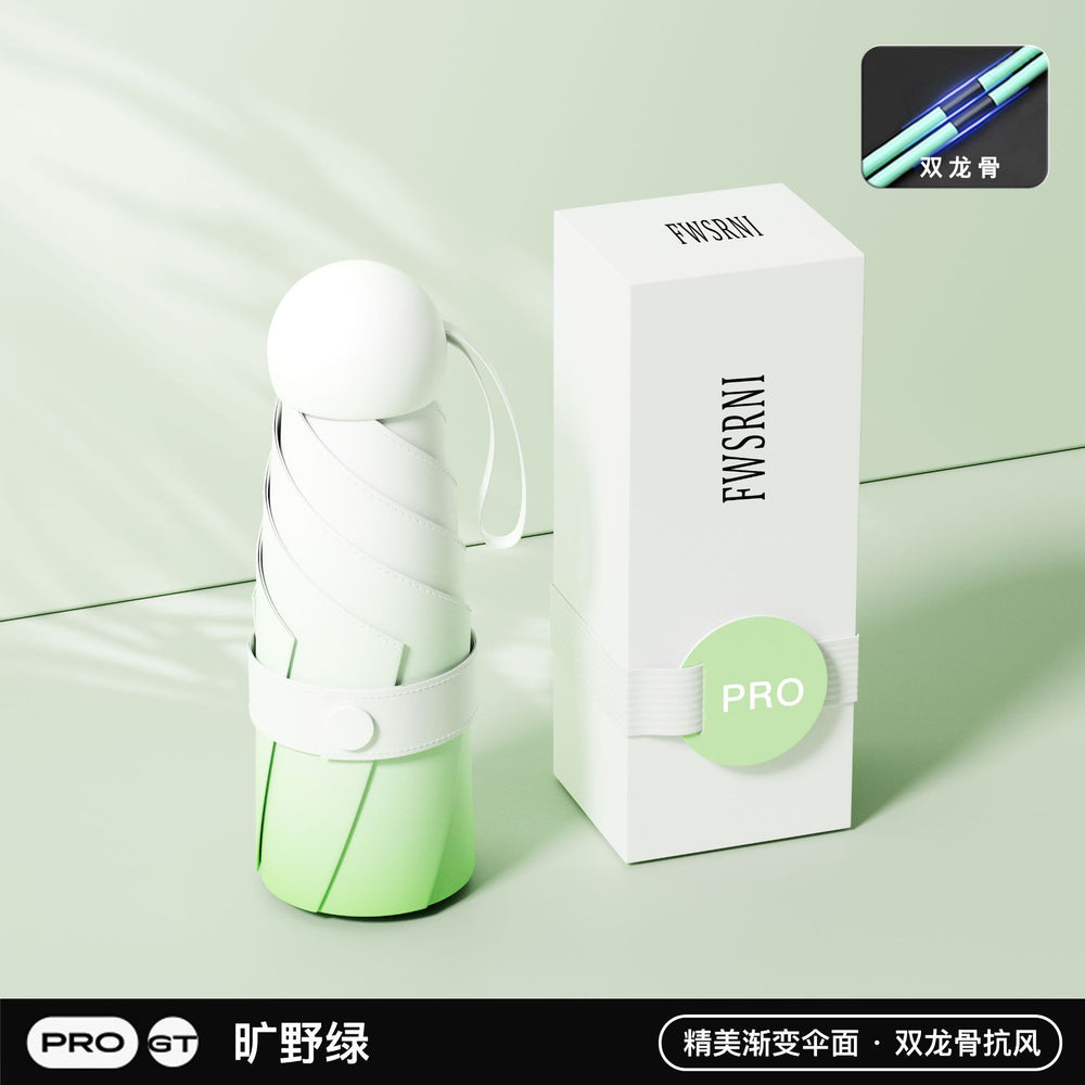 Capsule sun umbrella women's sunscreen shade umbrella dual-purpose mini 50% off foldable ultra-light compact portable wholesale customization