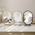 Makeup mirror desktop desktop bedroom makeup mirror can rotate 360 degrees oval mirror ins style dormitory dressing mirror