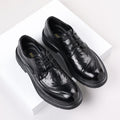 Genuine leather hand-crafted texture dress shoes for men - formal, casual, business, office, work, soft sole, wedding, groom shoes