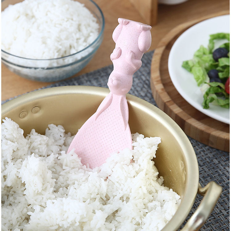 Rabbit rice spoon can stand up household rice spoon rice cooker rice spoon non-stick rice shovel kitchen rice spoon rice shovel