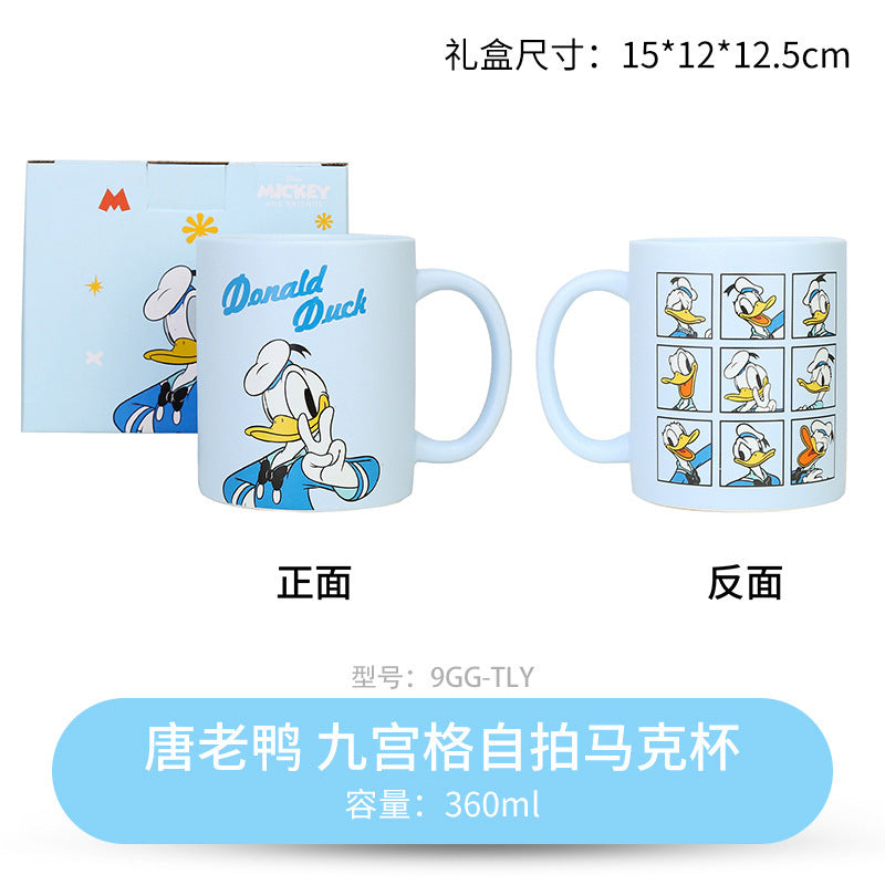 Ceramic cup gift box mug with lid with spoon coffee cup holiday gift box cartoon cup cute water cup