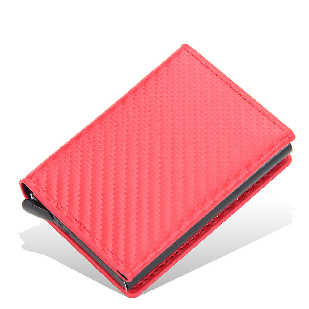 Baellerry new European and American anti-theft metal aluminum box carbon fiber RFID card bag credit card box bank card cover