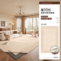 Removable and washable carpet living room 2026 new double layer machine washable carpet easy to care for medieval cream style soundproof floor mat