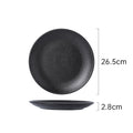 Vintage creative ceramic dinnerware western plate home frosted line ceramic dish hotel restaurant business plate