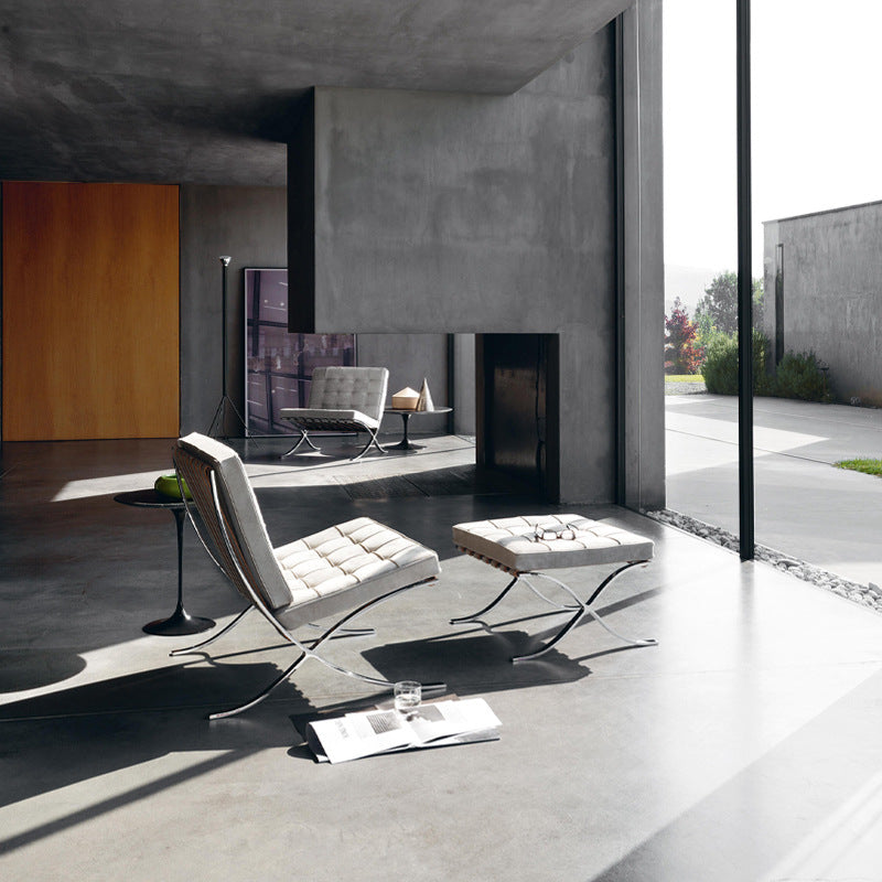 Barcelona chair barcelona chair genuine leather single sofa casual designer lazy casual chair