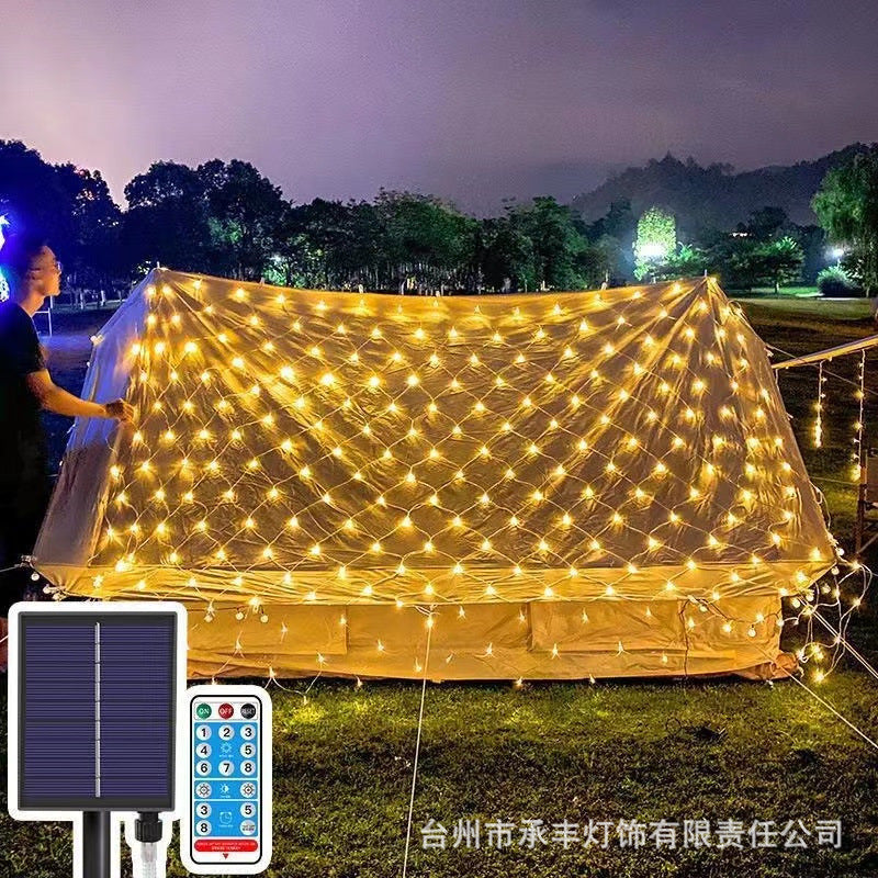 Fishing net light string led solar gypsy project lighting ceiling net light outdoor lawn atmosphere decorative light