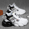 Spring men's shoes winter middle school basketball sports running shoes youth casual high-top chunky sole dad shoes trendy sneakers