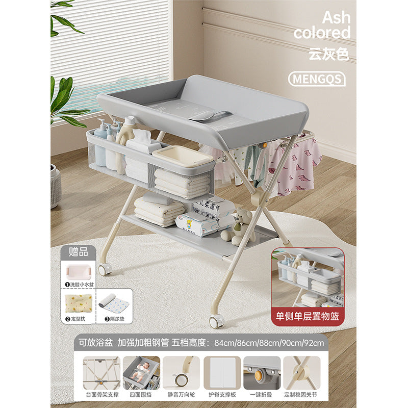 Changing table, baby care table, diaper changing table, newborn bathing & massage table, foldable multifunctional